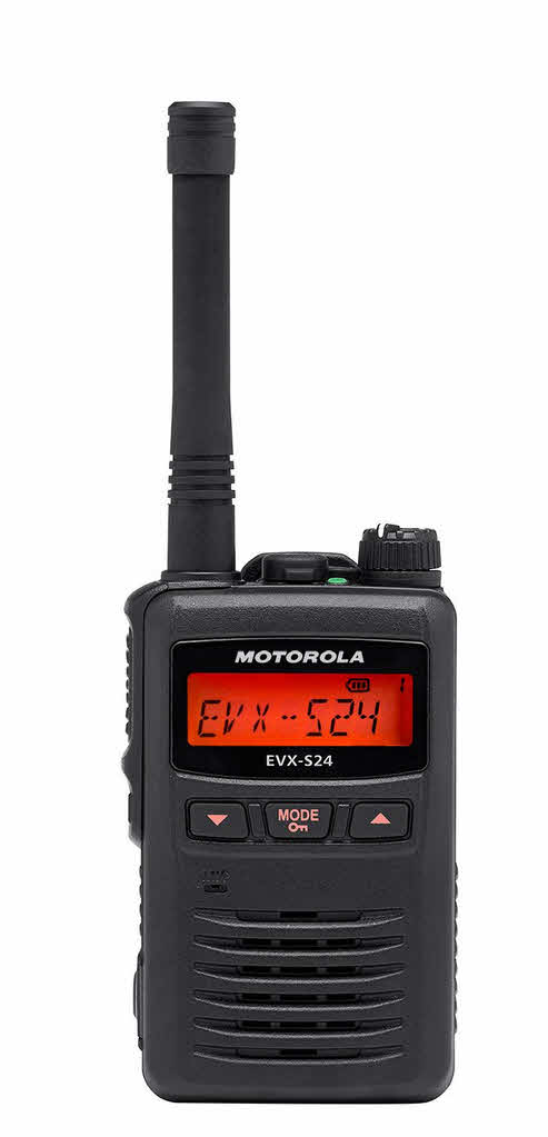 UHF 403-470 MHZ YELLOW 2-WAY RADIO NEW MOTOROLA EVX-S24 3 WATT 256 CH 